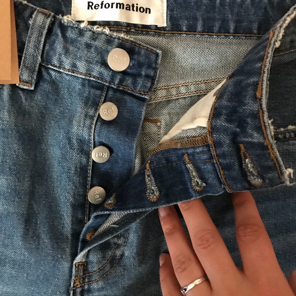 HP 🎊 REFORMATION Petite Brooke High Jean NWT - Picture 7 of 8
